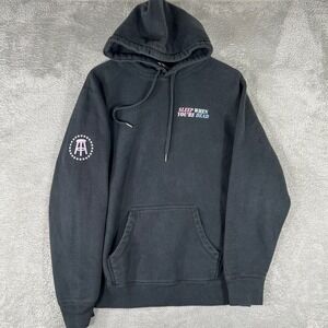 Barstool Sports Hoodie Mens Medium Black Sleep When Youre Dead Graphic Pullover